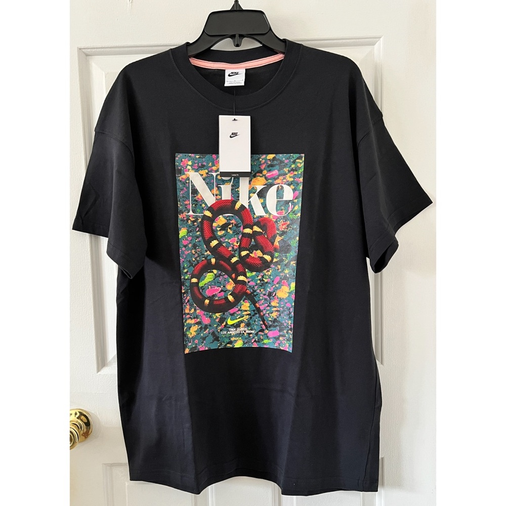 Nike Sportswear Max 90 Men's Sz L Snake '90s Graphic T-Shirt Black DV0001-010